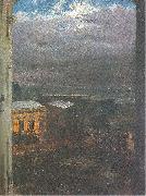 Adolph von Menzel The Anhalter Railway Station by Moonlight painting